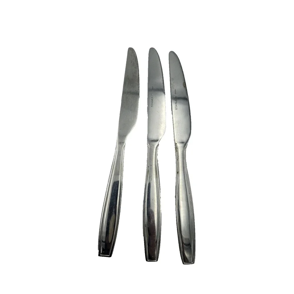 Stainless Steel Dinner Knives Set of 3 China 8.5